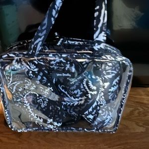 Vera Bradley 4 piece cosmetic organizer paisley noir